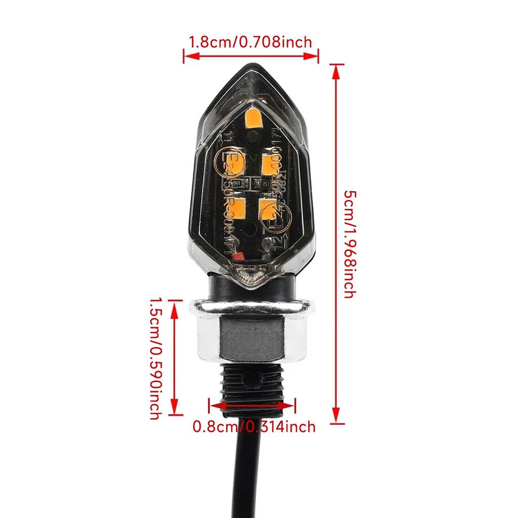 2pcs LED Turn Signal Light Super Bright Motorcycle Mini Led Motorbike Lampe Amber Blinker LED Indicators Lights 12V Turn Light