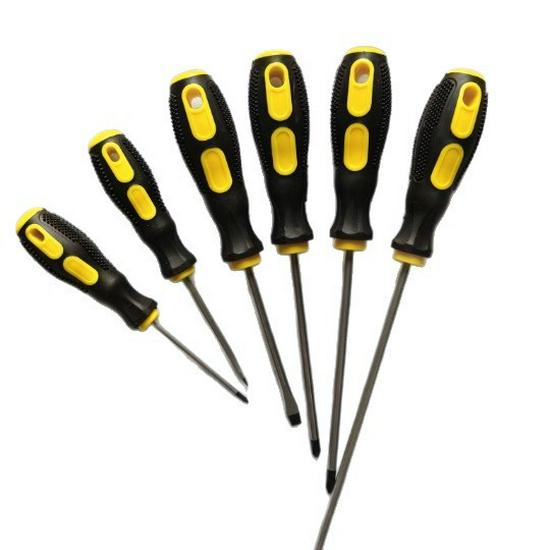 Ergonomic Non-slip Magnetic Screwdriver Set: Slotted, Phillips, and Torx.