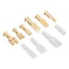 600PCS Brass Crimp Terminal Connector Male Female Brass Spade Connector with Transparent Sheath