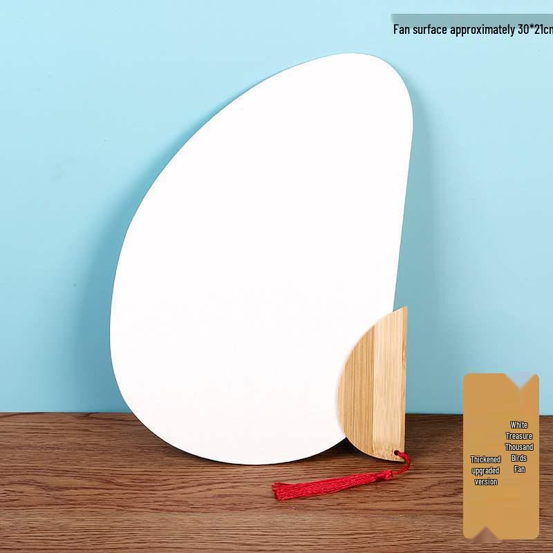 Double-Sided Thickened Xuan Paper Round Fan for Watercolor, Calligraphy, and Handwriting - Ancient Style Intangible Cultural Heritage Palace Fan.