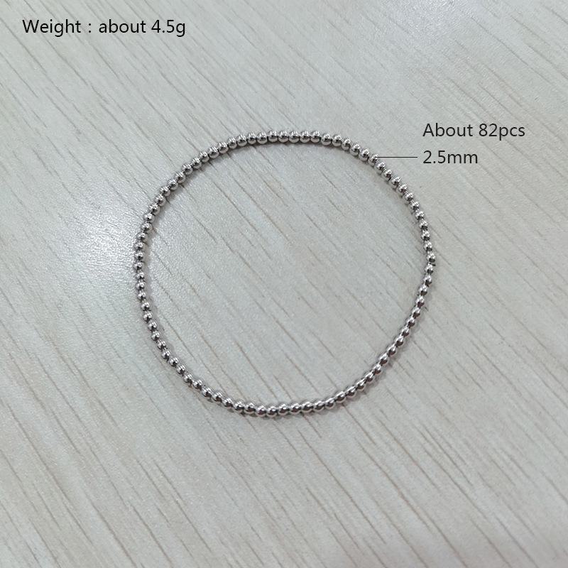 Wasserdichtes Perlenarmband für Damen – langlebige, lichtechte, verschleißfeste Edelstahlperlen an einem elastischen Seil