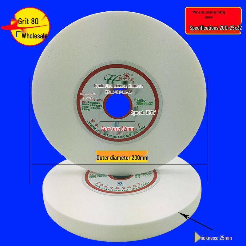 Multi-Material Grinding Wheel: White Corundum, Brown Corundum, Green Silicon Carbide - Perfect for Bench Grinders and Knife Sharpeners