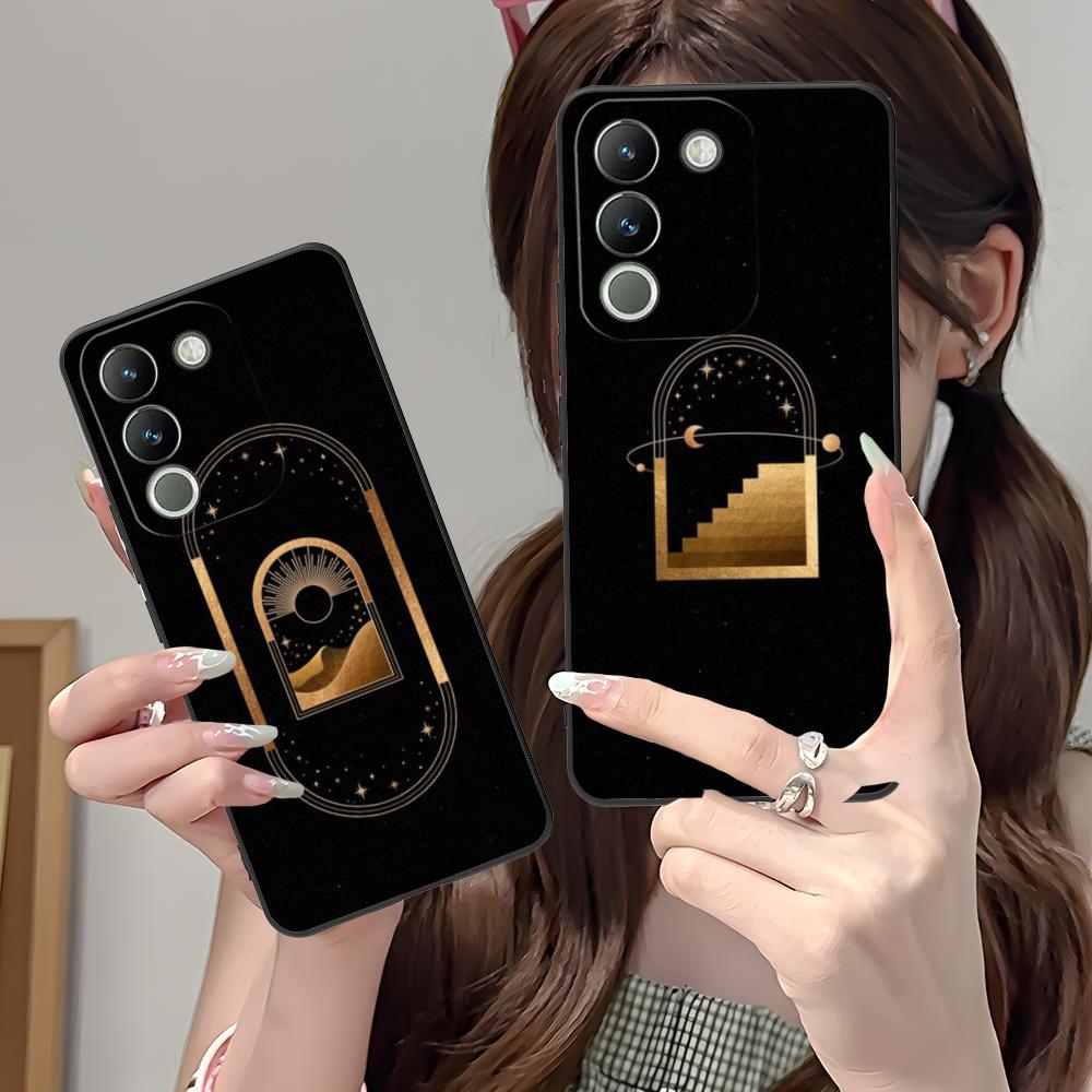 Sun Moon Mobile Cell Phone Case for VIVO Y77 76 75 74 73 72 58 56 55 51 50 38 36 Y19 Y18 Y03 Y01 5G Colorful Printing Cover