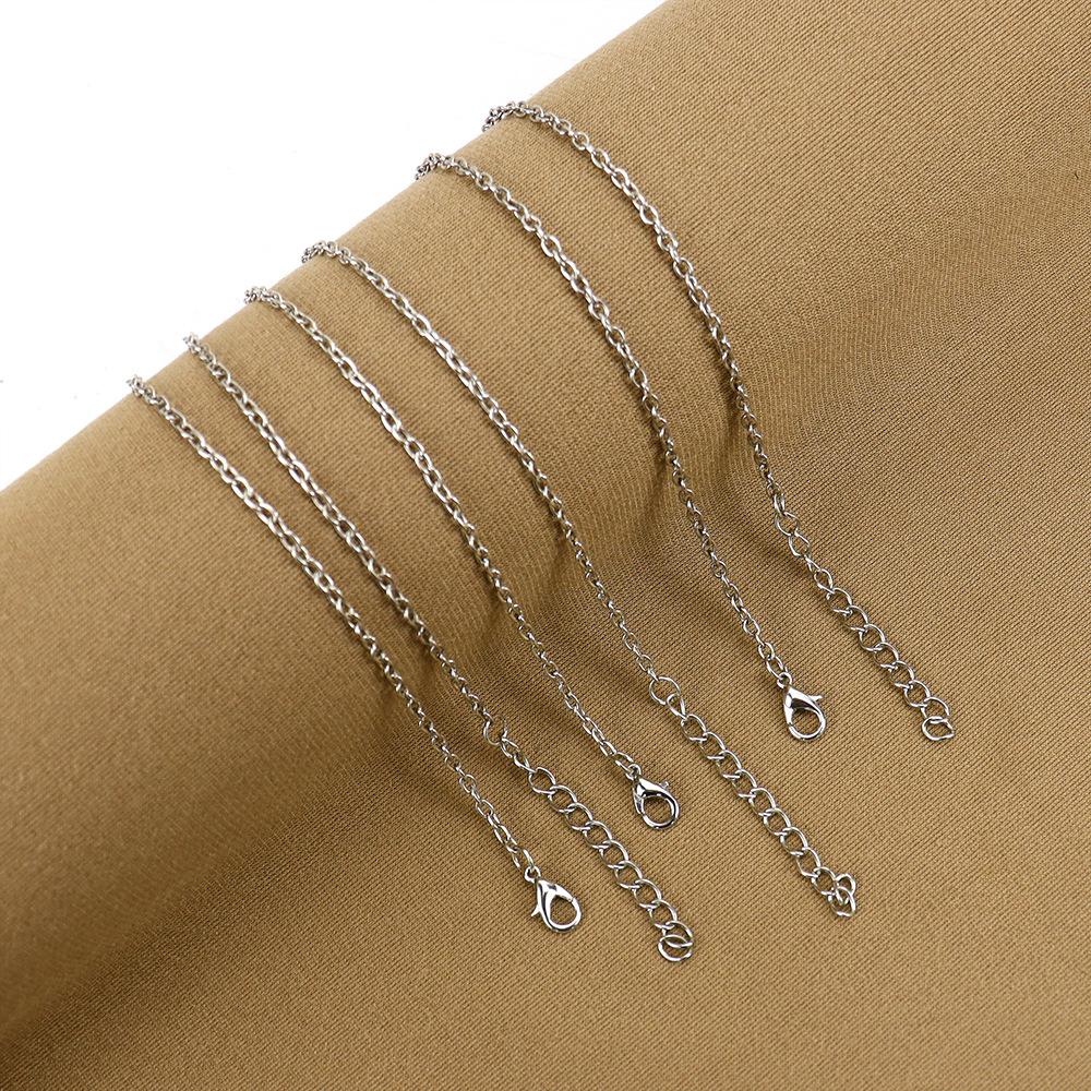 Diy Necklace 07 Cross Chain Necklace Lobster Buckle Stainless Steel O Chain Jewelry Necklace Accessories N49