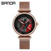 Sanda Meilleure Vente 1088 Montre pour Adolescent: Personnalisé, Cadran Rotatif 3D, Tendance, Quartz Étanche.