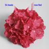 Silk Hydrangea Flower Heads - Large 54-Petal Artificial Floral Decor for Weddings & Art Arrangements