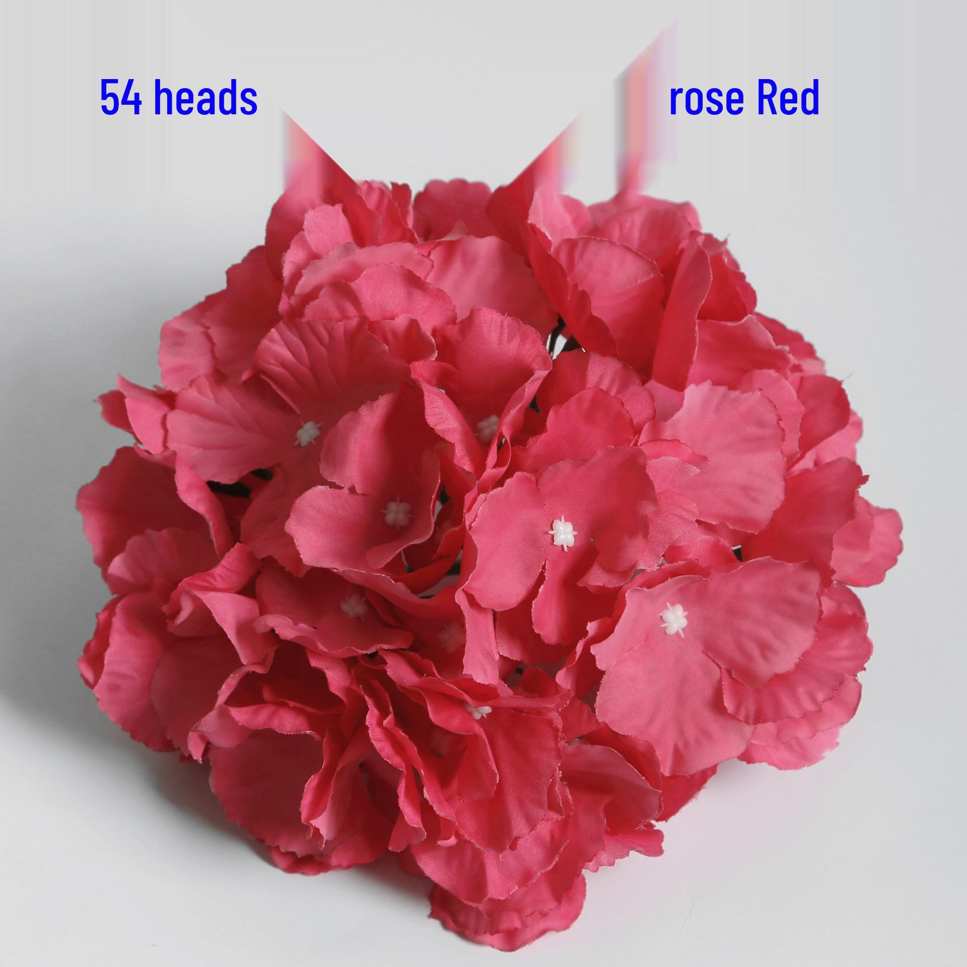 

Silk Hydrangea Flower Heads - Large 54-Petal Artificial Floral Decor for Weddings & Art Arrangements