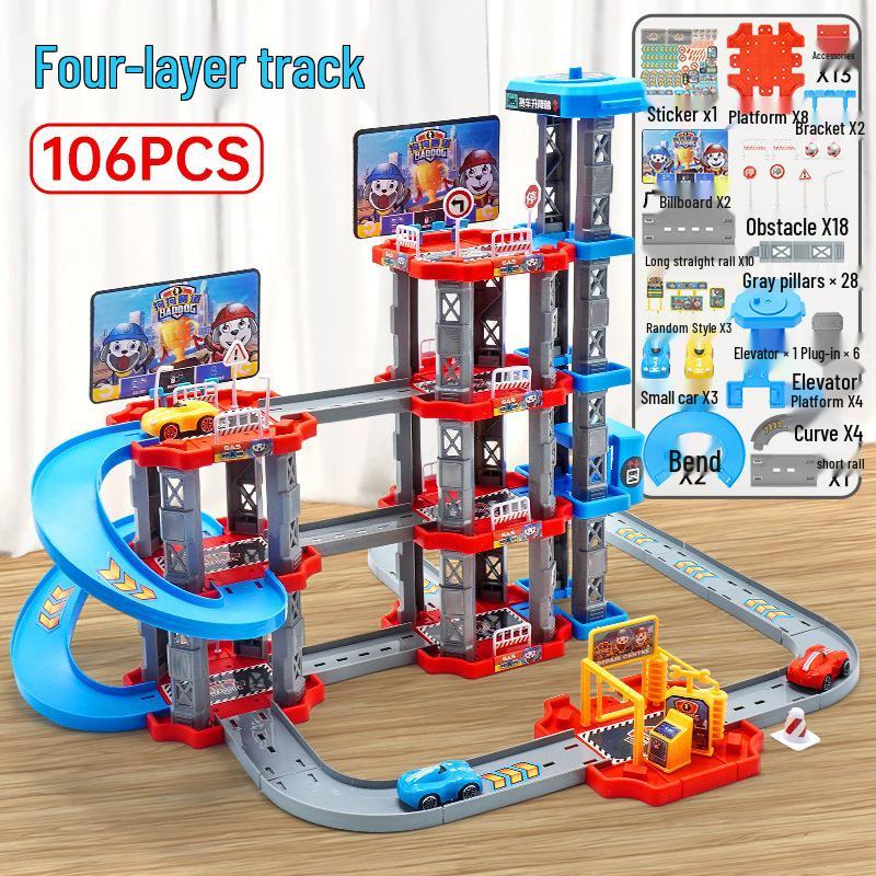 Kids' DIY Racing Car Slide Track Educational Assembly Toy