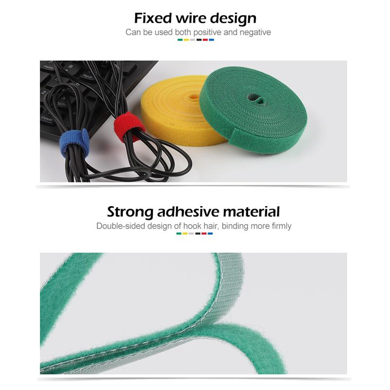 5M Color Cable Ties Power Wire Loop Free Cut Nylon Reusable Cable Tie Storage Cable Cable Tie Wires Management Straps