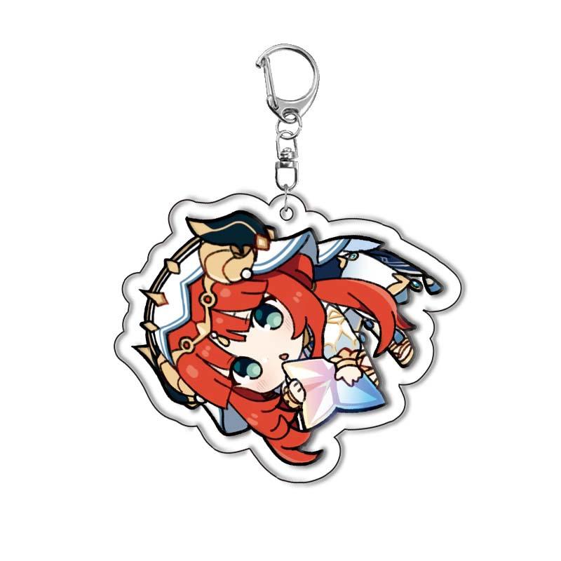 Genshin Impact Reisender Wanderer Klee Scaramouche Acryl Schlüsselanhänger Spiel Figur Sammlerstück Anime Merchandise Schönes Design