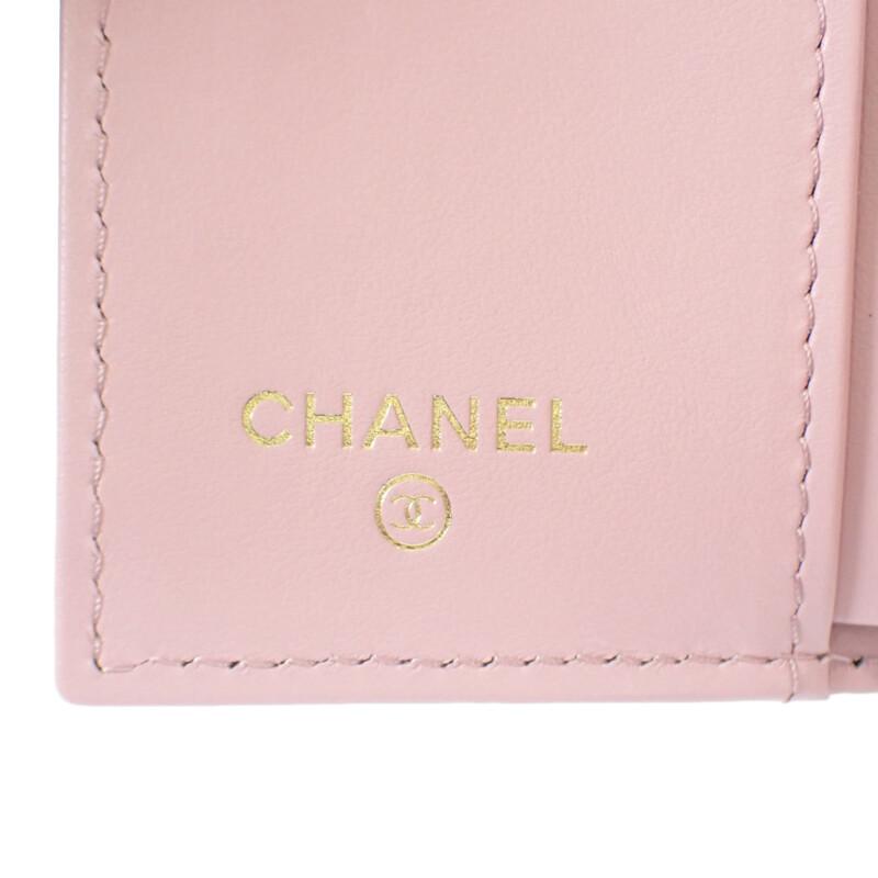 Chanel AP4084 Tri-fold Wallet Pink Women