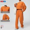 New Casual Round Neck Long Sleeve Sweatshirt for Autumn/Winter - Short, Loose, Fashionable T-Shirt for Fitness & Running