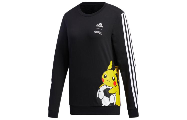 Adidas X Pokemon Sweatshirts Women s Black Crew Neck Moderate Regular GD5864 M