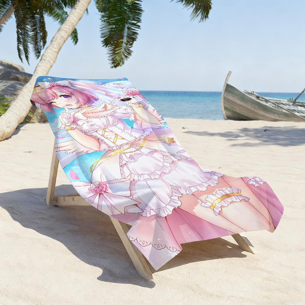 Game Saratoga Azur Lane Towel Sports Quick Dry Travel Camping Gear Sandproof Soft Light Large Beach Towel