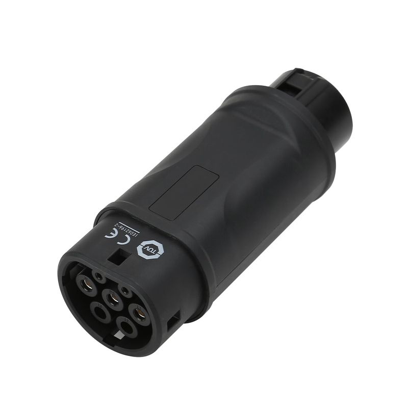 EV Adapter SAE J1772 Type 1 to Type 2 EV Charging Convertor Connector EVSE Adaptor 32A for Electric Car Accessories T1 to T2