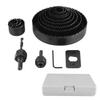 16PCS Power Drill Hole Cutter Set Woodworking Carbon Steel Hole Saw Kit with Storage Case