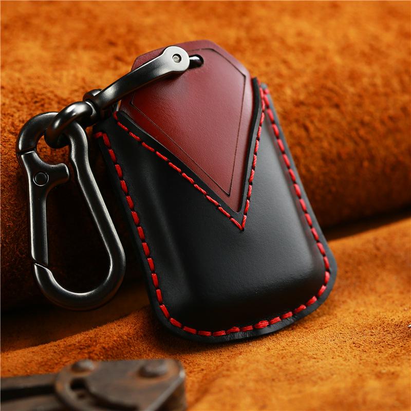 Car key bag, suitable for Honda car keys, handmade first-layer cowhide key cover