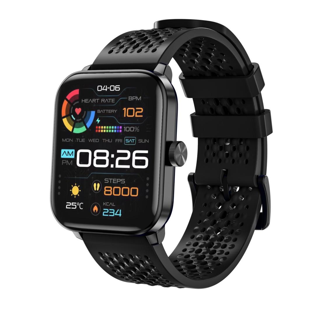 Rainbuvvy F19 GPS Smart Sports Watch 1.85inches Screen IP68 Waterproof 280mAh Android OS Smart Bracelet for Men and Women чёрный