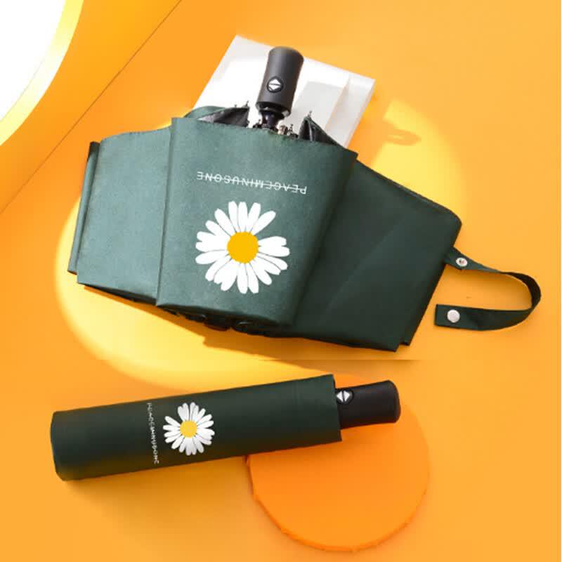 YUBAO Automatic Daisy Black Coated Umbrella