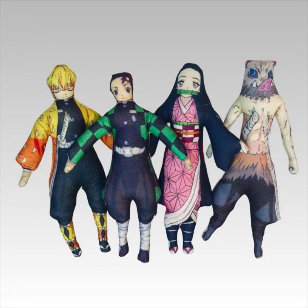 Anime Demon Slayer  Stuffed Doll Tomioka Giyu Kamado Tanjirou Kamado Nezuko Agatsuma Zenitsu Twistable Shape Plush Toy Figure