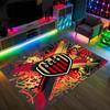 OGC Nizza FC Design Kristall Samt Teppich Gemütlich Nicht?Rutschfester Teppich mit Aufdruck für Schlafzimmer Wohnzimmer Eingang