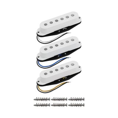 FLEOR Alnico 5 Strat Pickup Single Coil Pickup Guitar Pickup White for Strat Squire Electric Guitar Neck/Middle/Bridge