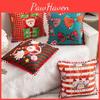 Cartoon Santa Christmas Pillowcase Cushion Back Pillow Cover Xmas Holiday Decor