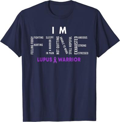Mir geht es gut Lupus-Krieger Lupus-Bewusstsein Lila Band Unisex T-Shirt Unisex T-Shirt