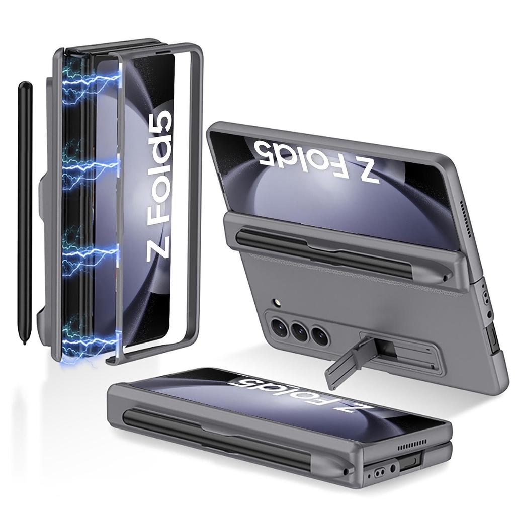 Samsung Galaxy Z Fold 5 Magnetic Folding Case with Pen Slot & Full Coverage Protection