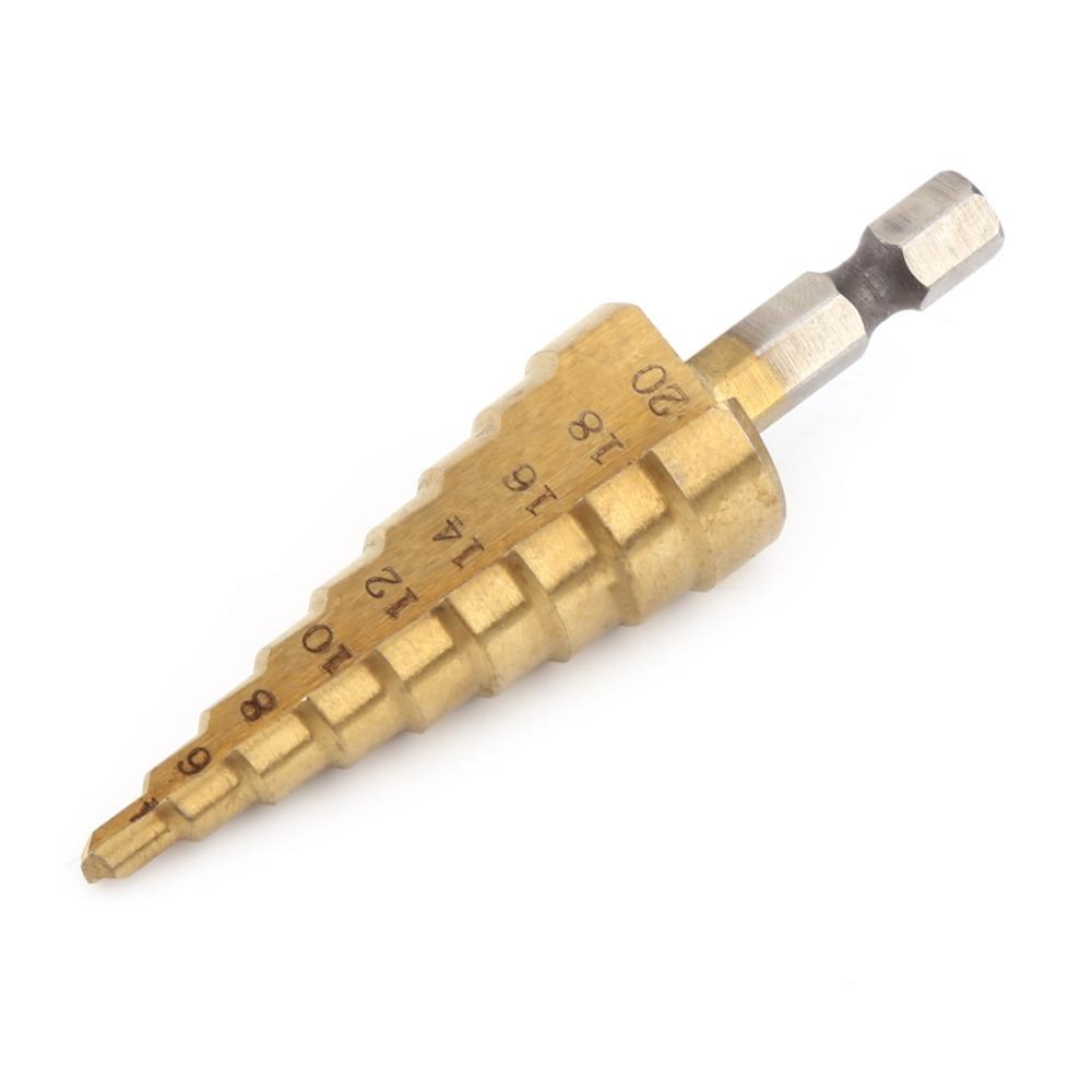 Hex Shank Hole Cutter High Speed Steel Step Drill Bit Set Durable Step Drill Bit  Wood