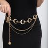 Adjustable Multi-Layer Sunflower Metal Waist Chain Ornament for Women