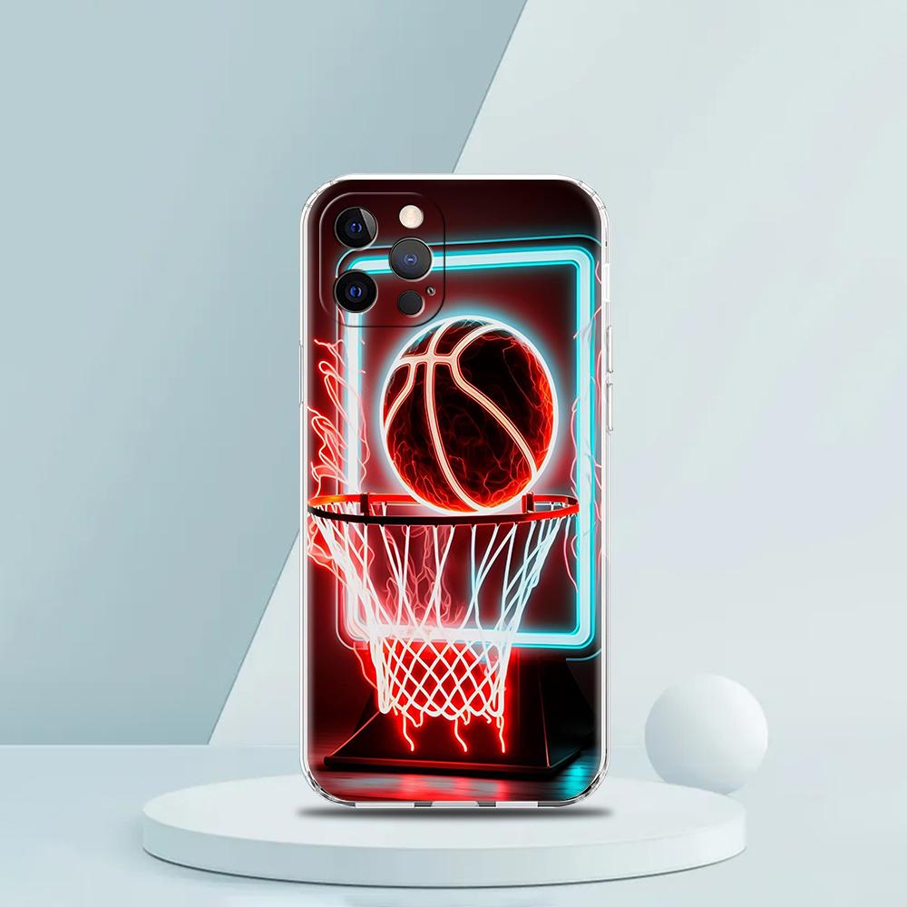 Cool Basketball Soft Transparent Phone Case Cover for iPhone 16 15 14 13 12 11 Pro Max XR 8 7 Plus XS Max Shockproof Shell Capas