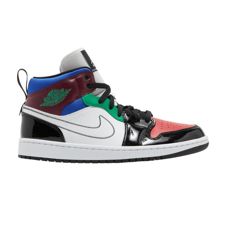 Jordan 1 Mid SE Black White Multi-Color (Women's)