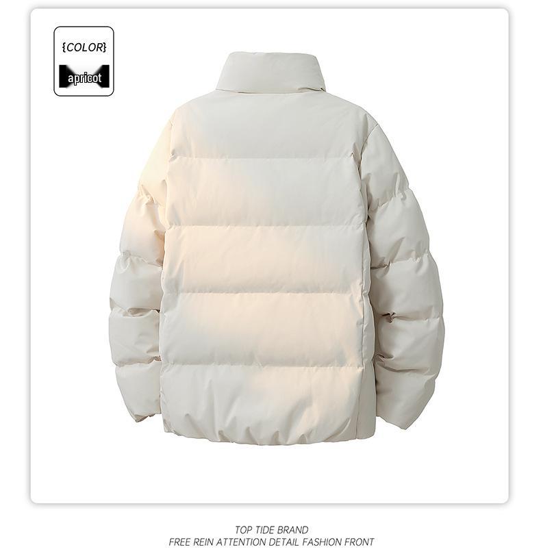 2025 Winter Stand Collar Cotton Jacket - Men's Windproof Warm Unisex Casual Outwear
