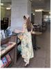 Ink Wash Painting Vest Dress - Retro Artistic Style for 2026 Spring/Summer Collection