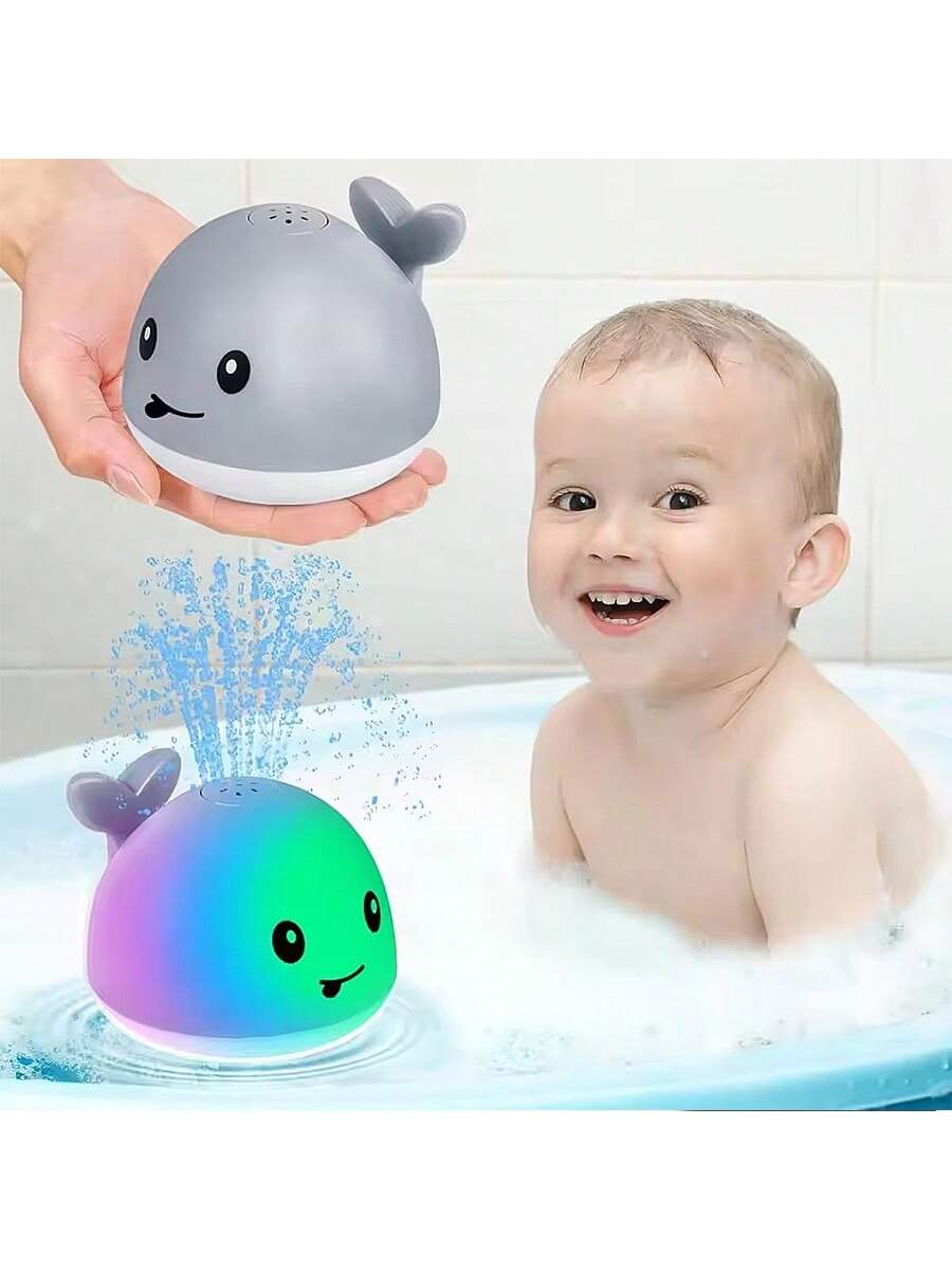 

Baby Bath Toys, Toddler Bath Toys for Kids Ages 1-3, Light Up Whale Bath Toy Sprinkler, Pool Water Table Infant Baby Toys 6-12-1 сірий колір