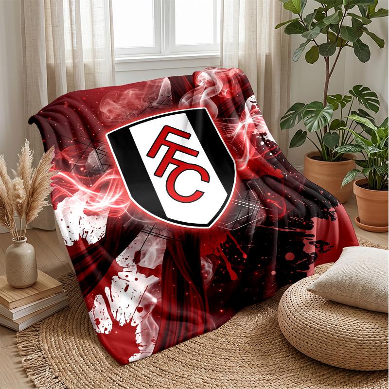 Coperta in Flanella con Stampa Calcio Fulham, Coperta Morbida Calda Leggera per Divano Letto Campeggio