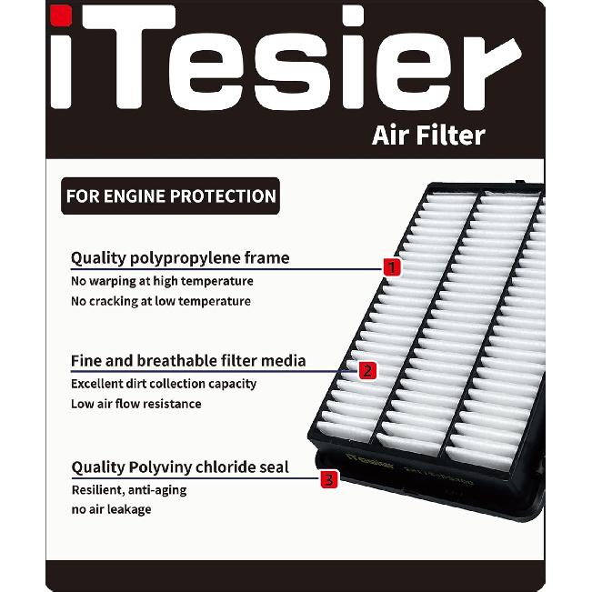 Engine Cabin Air Filter Kit For Pilot 3.5L ( 2024 2025), MDX 3.5L ONLY (-2025), Replaces 17220-61A-A00, 80292-TF0-G01, SA50144 (Only For 3.5L)