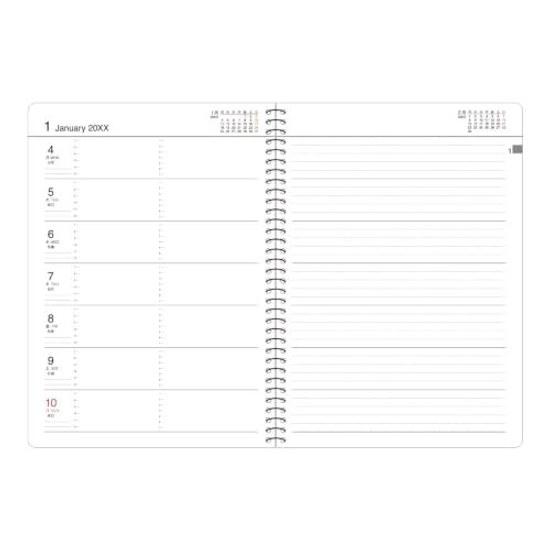 Midori Business Diary Notebook 2027 A5 Weekly Ring Brown (Starts January 2027)