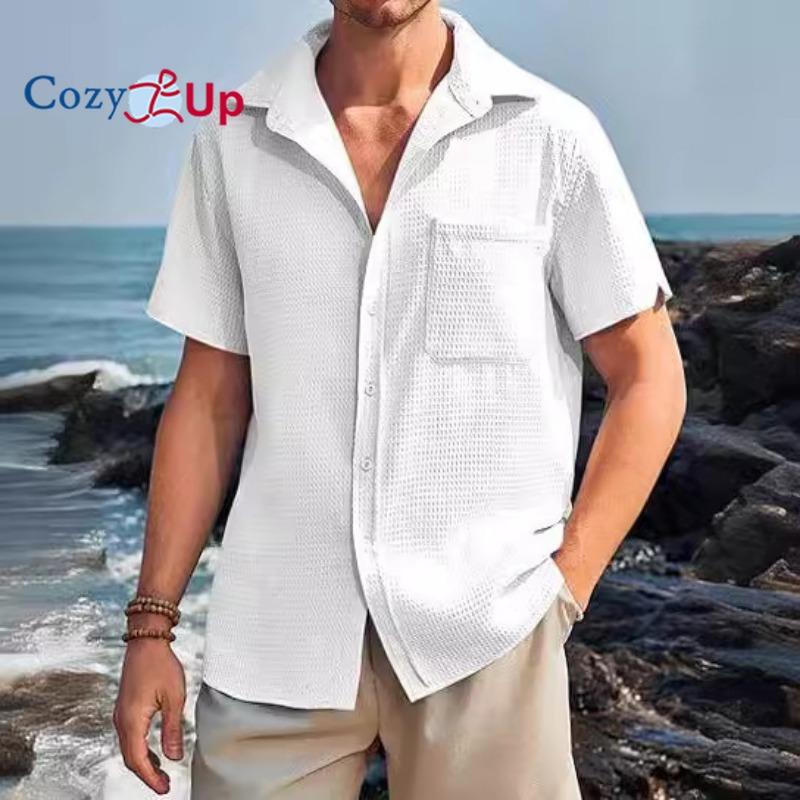 

Уютная мужская кубинская рубашка Гуаябера с коротким рукавом, повседневные летние пляжные рубашки на пуговицах XXXL белый