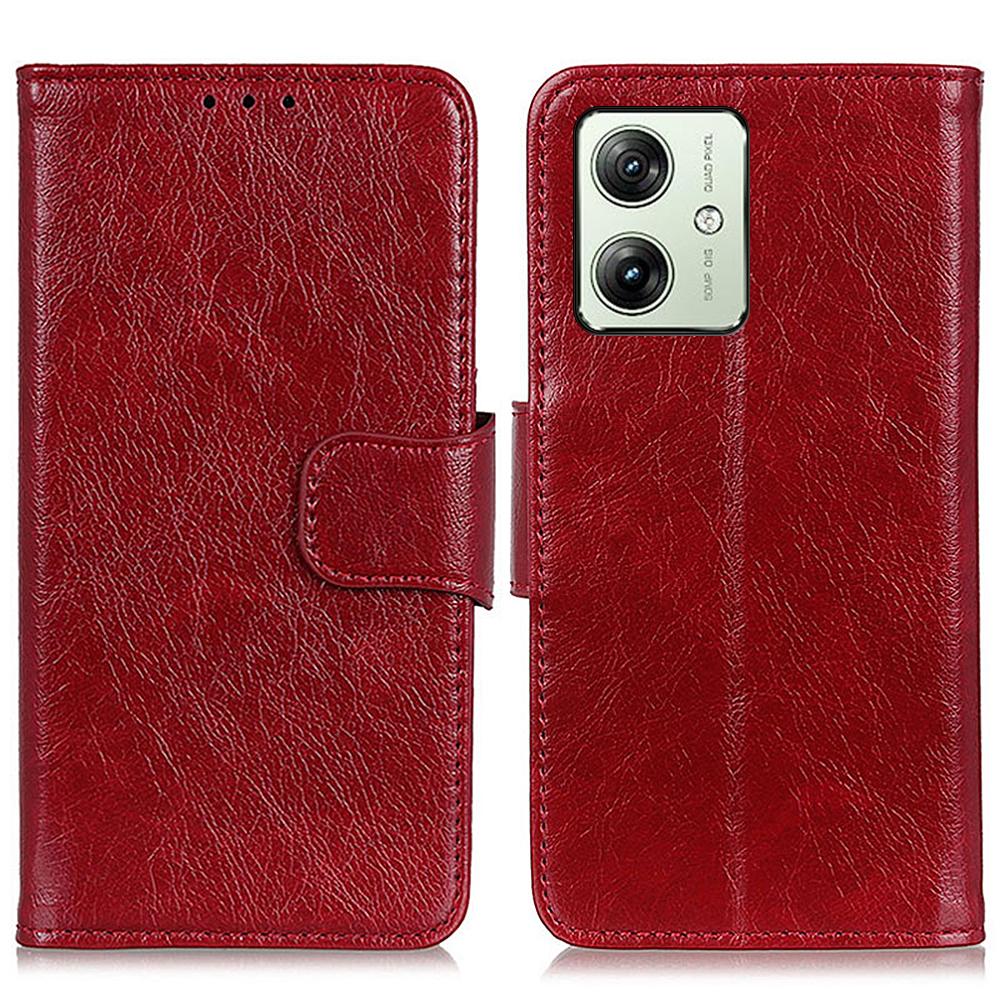 For Motorola Moto G64 5G/G54 Power 5G Case Nappa Texture Split Leather Wallet Phone Cover