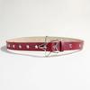 Punk Style Star Buckle Decorative Belt with Multiple Holes Small Star Shaped Eyes Multifunctional Belt Vintage Rivet Waist Belt