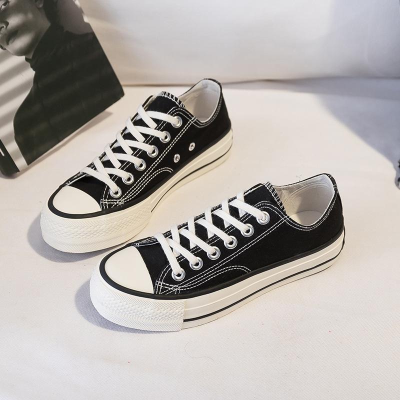 

Женская обувь, новые универсальные дышащие черные и круглые плоские парусиновые туфли для студентов, легкие белые туфли для женщин 40 чёрный