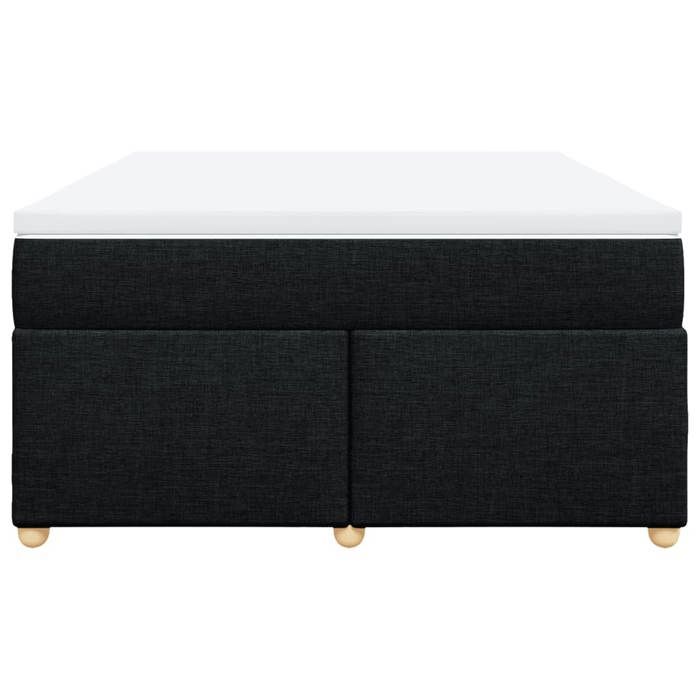 Maison Exclusive - Sommier à lattes de lit avec matelas Noir 140x190 cm Tissu