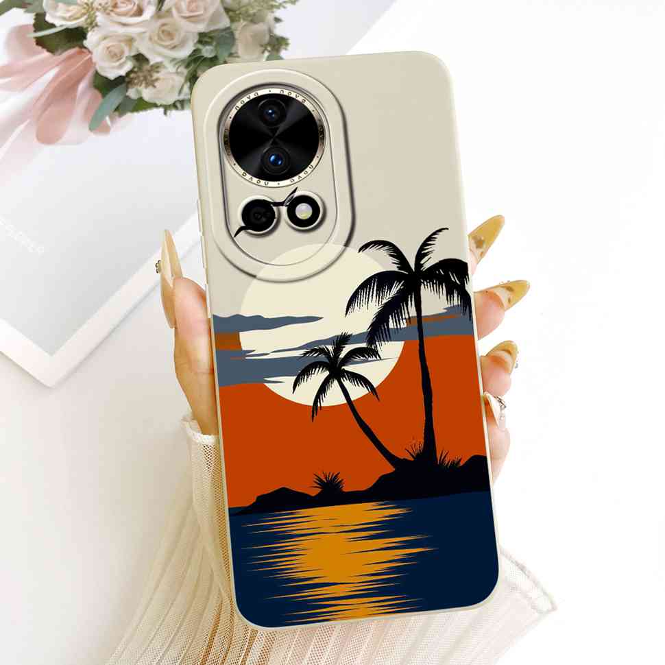 Neu Für Huawei nova 12 5G BLK-AL00 Hülle Luxus Blume Schmetterling Silikon Rückseite Für Huawei Nova12 5G Handyhüllen Bumper