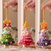 1pcs Stuffed Plants Christams Tress Handmade Crochet Keychains Small Pendant Christams Tree Hangings Decoration