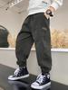 Boys' 2025 Punk Style Cargo Pants for Spring/Autumn - Junior High Student Long Pants