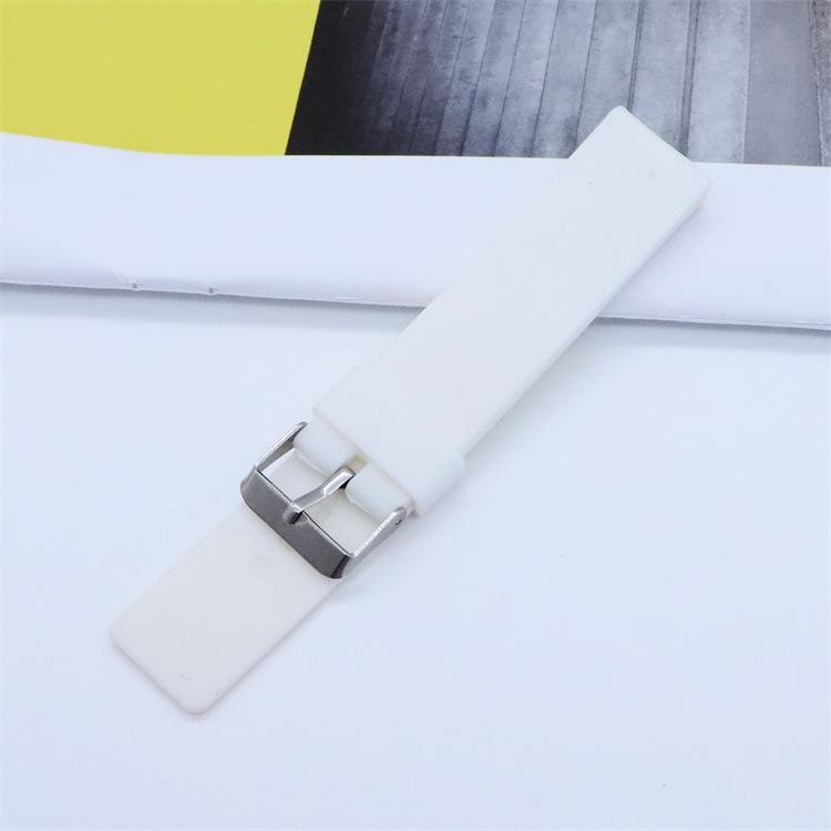 Rubber Watch Strap Replacement Soft Silicone Band Compatible with Sports Wristbands Durable Flexible Comfortable Fit for Various Watches