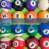 Standard American Billiard 16-Ball Set: Black 8 & 9-Ball with Large Numbers