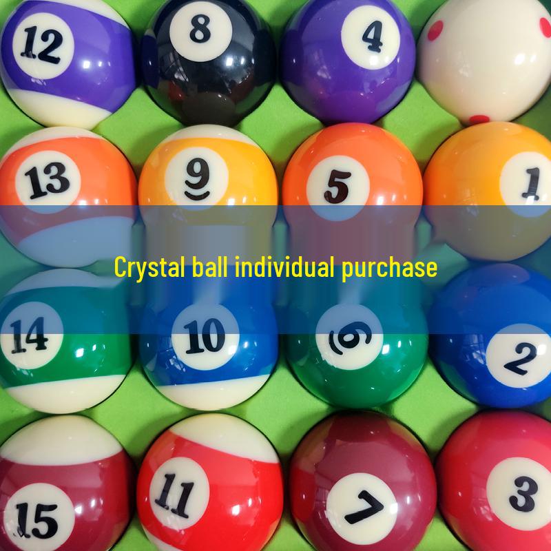 Standard American Billiard 16-Ball Set: Black 8 & 9-Ball with Large Numbers